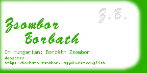 zsombor borbath business card